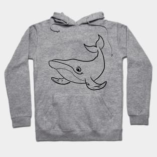 Stick figure whale Hoodie